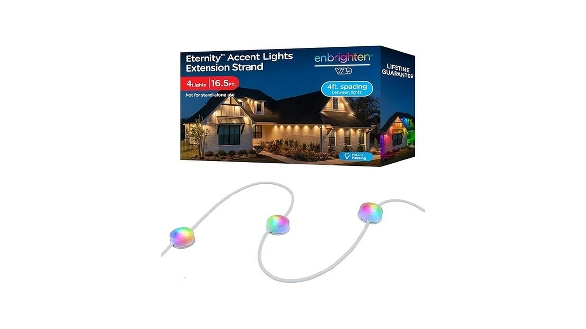Enbrighten Vibe Eternity Accent Lights Extension Only, 16.5ft With 4
