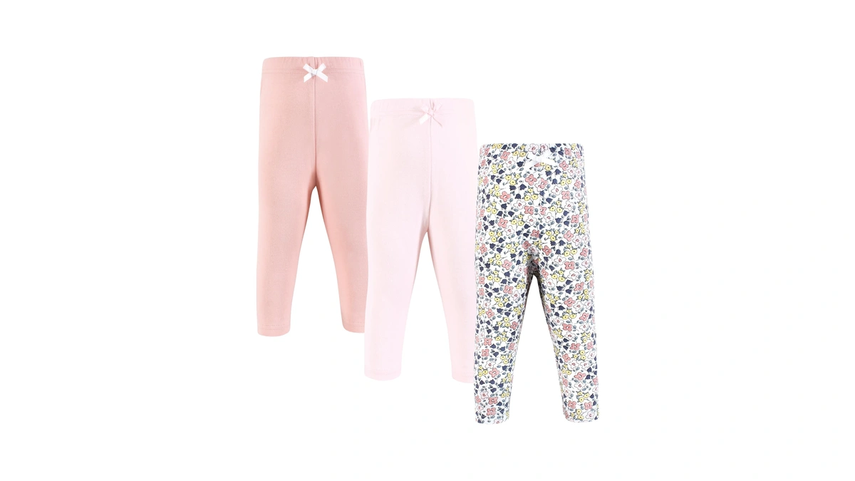 Hudson Baby Infant Girl Cotton Pants And Leggings, Ditsy Floral,