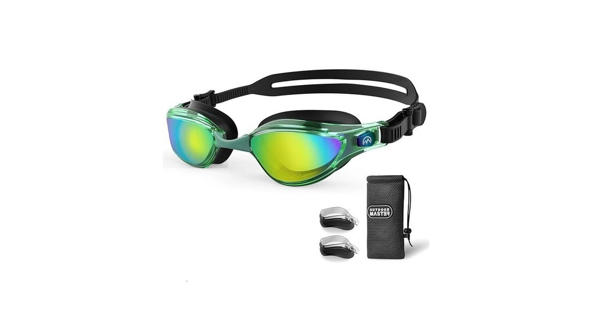 Outdoormaster Goby Swim Goggles, Anti-fog Swimming Goggles No Leaking Uv