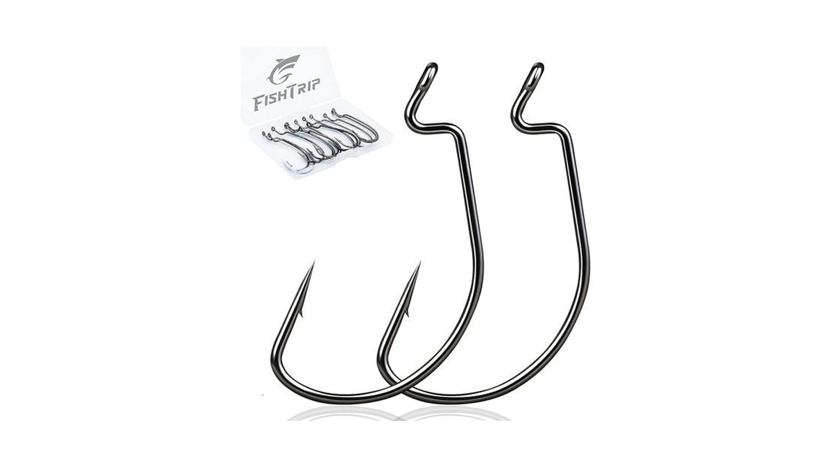 Fishtrip 100pcs Ewg Hooks For Bass Fishing Hooks, Extra Wide