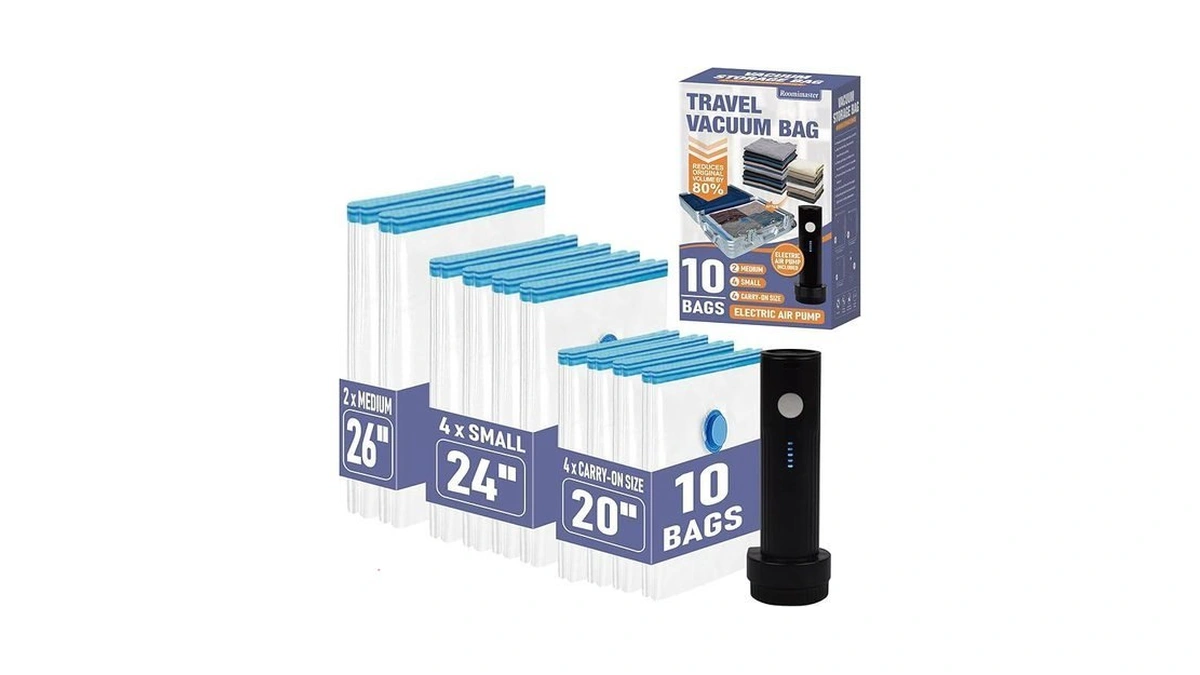 Travel Vacuum Storage Bags With Rechargeable Usb Air Pump, Space