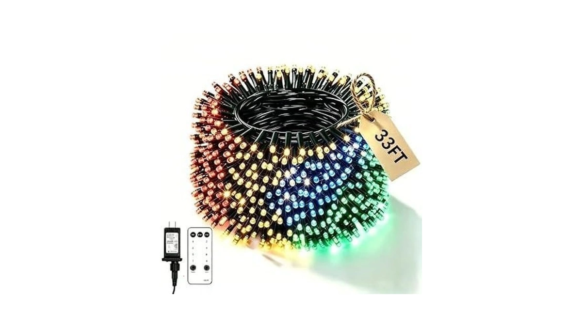 Ecoeve Christmas String Lights, 8 Modes Twinkle Fairy Lights Indoor