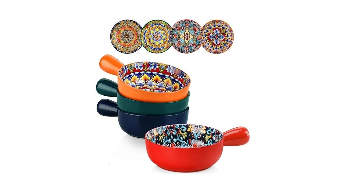 Vancasso Soup Bowls With Handles, 23 Oz French Onion Soup