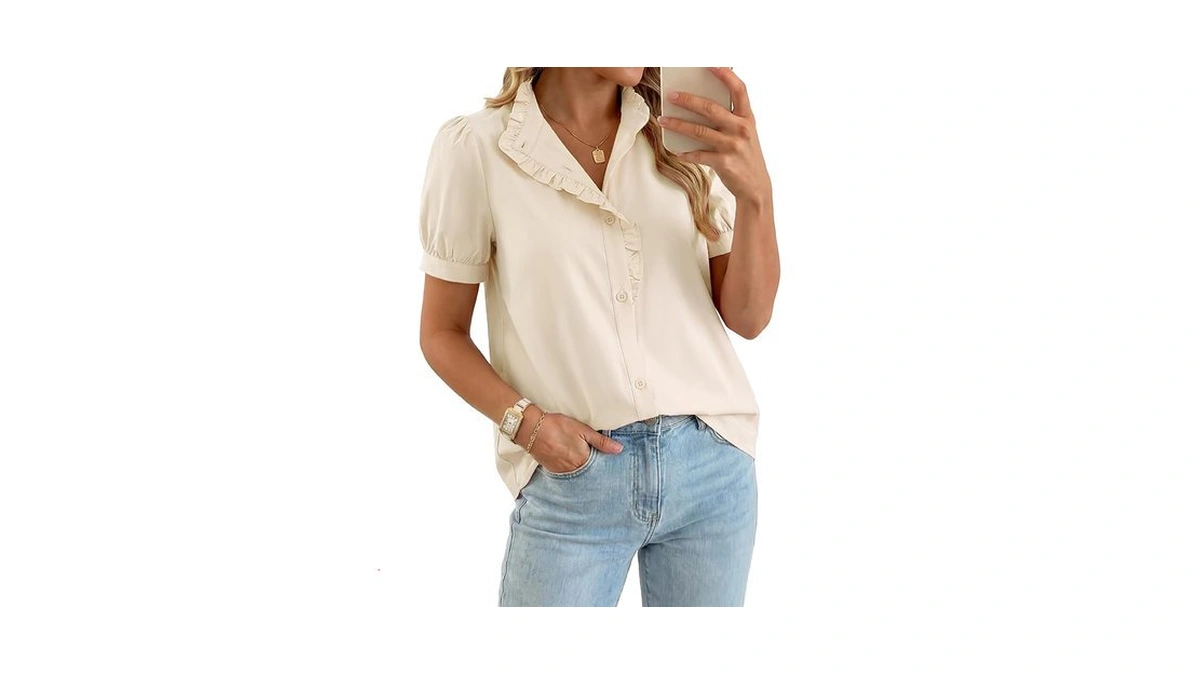 Grace Karin Women's 2026 Summer Short Sleeve Tops, Dressy Casual