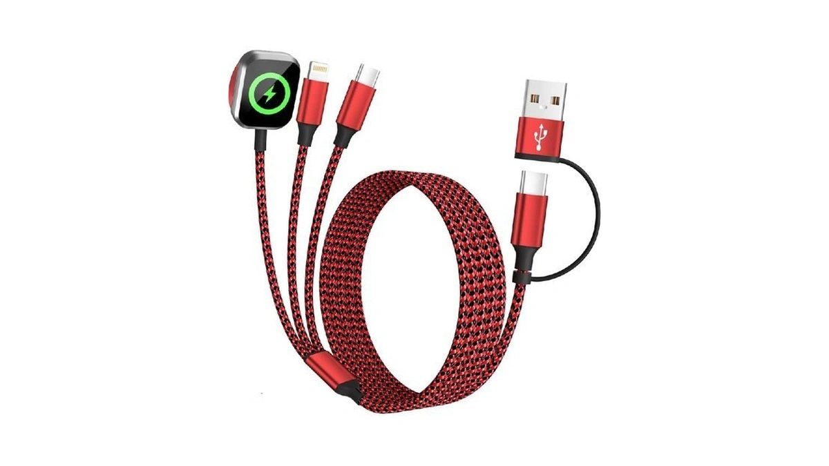 Firsting Travel Essentials 3in2 Multi Charging Cable For Iphone Watch