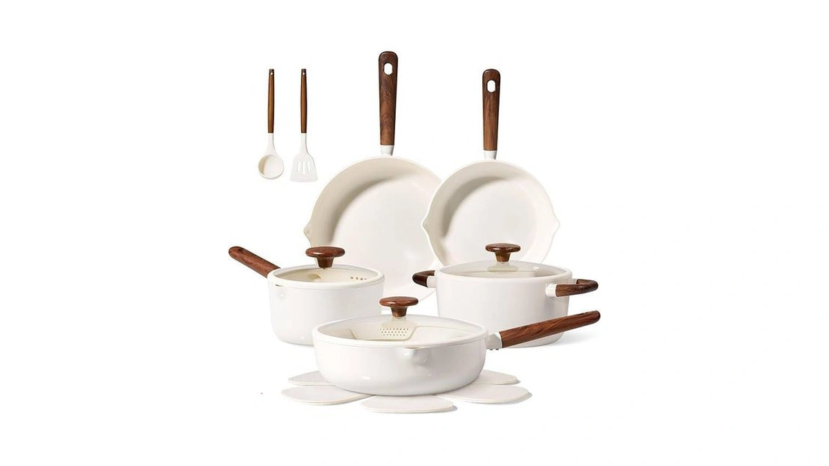Carote Ceramic Cookware Sets, Pots And Pans Set Non Stick,