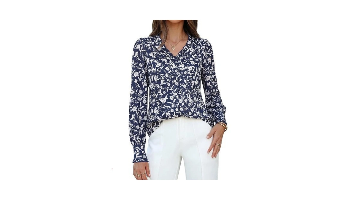 Grace Karin Womenβs Boho Floral Tops, 2026 Fall Button Down