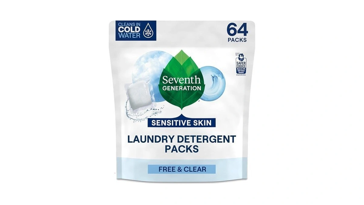Seventh Generation Laundry Detergent Packs, Free & Clear, Made For
