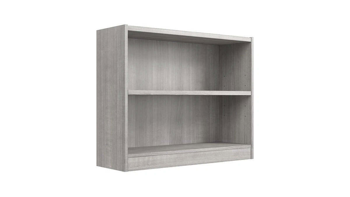 Bush Home Small 2 Shelf Bookcase, 2 Tier Bookshelf Storage
