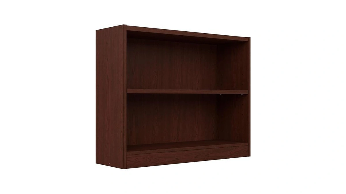 Bush Home Small 2 Shelf Bookcase, 2 Tier Bookshelf Storage