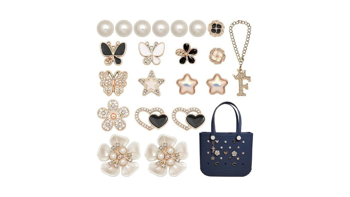 Letter Charms For Bogg Bag, Butterfly Flowers For Bogg Bag