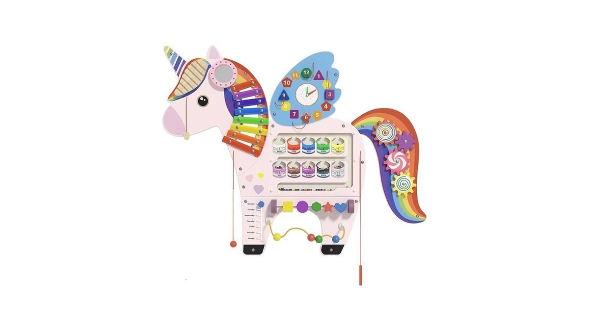 Spacocld Unicorn Activity Wall Busy Board Panels - Sensory Wall