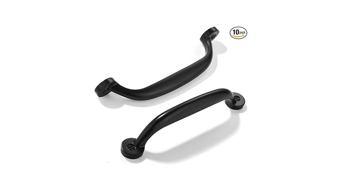 Cabdm 10 Pack 3-3/4 Inch Hole Center Matte Black Cabinet