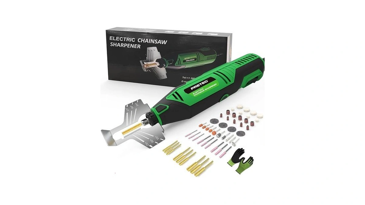 Electric Chainsaw Sharpener Kit, Multi-purpose Rotary Tool Kit - Chain
