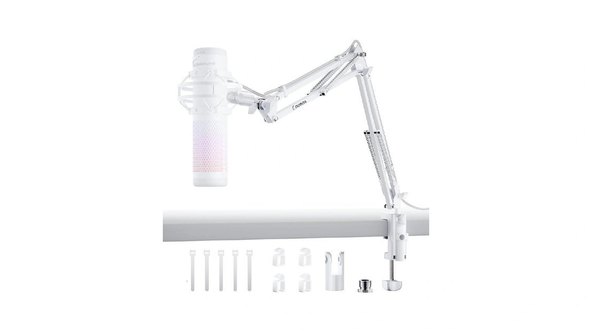 Cacencan Upgraded Mic Arm Stand, 1.8kg Heavy Duty Boom Arm