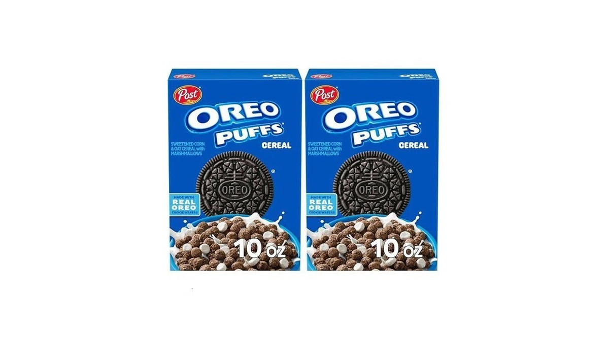 Post Oreo Puff Chocolate Breakfast Cereal, 10 Oz Box (pack