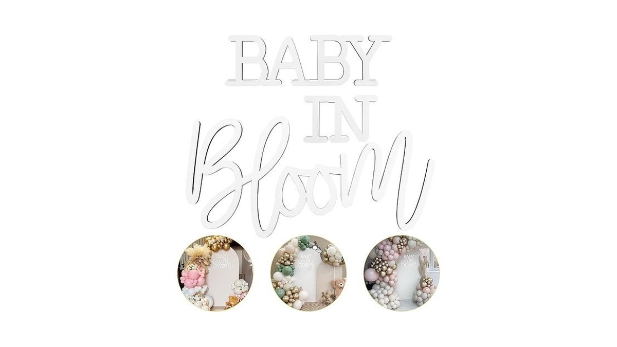 Baby In Bloom Wooden Sign For Backdrop Perfect Party Decorations