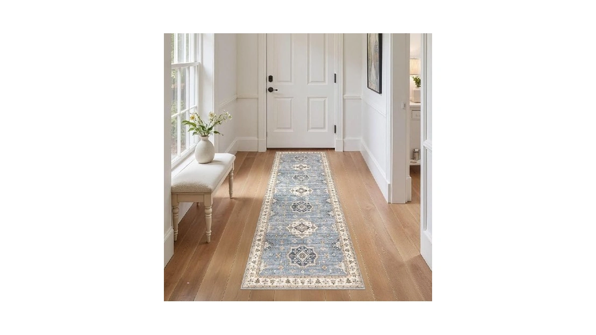 Eieihouse Washable 2x6 Runner Rug - Area Rugs Neutral Vintage