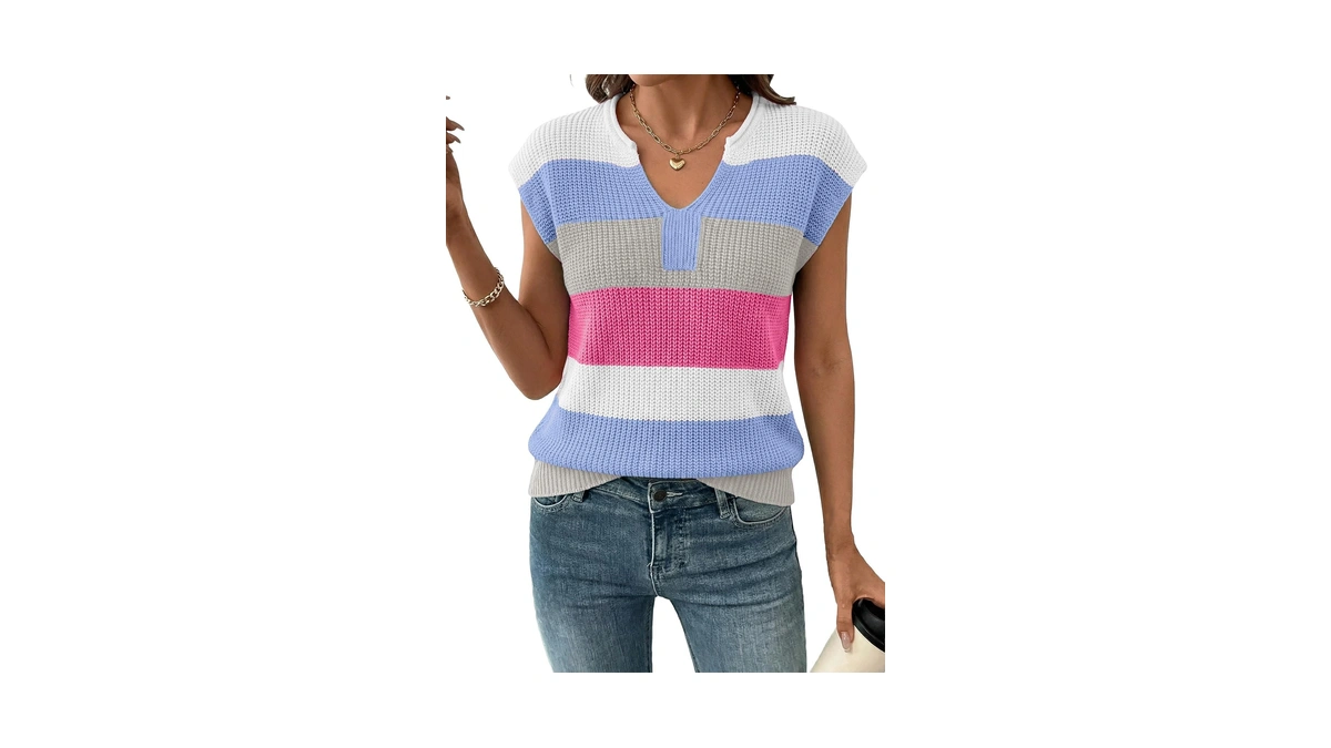 Shewin Womens Summer Tops Trendy V Neck Short Sleeve Shirts