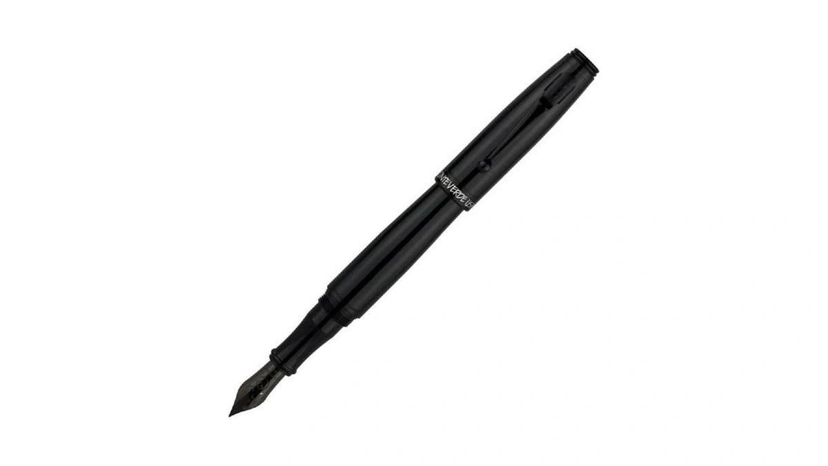Monteverde Invincia Stealth Black Fountain Pen - Medium Nib, All-black