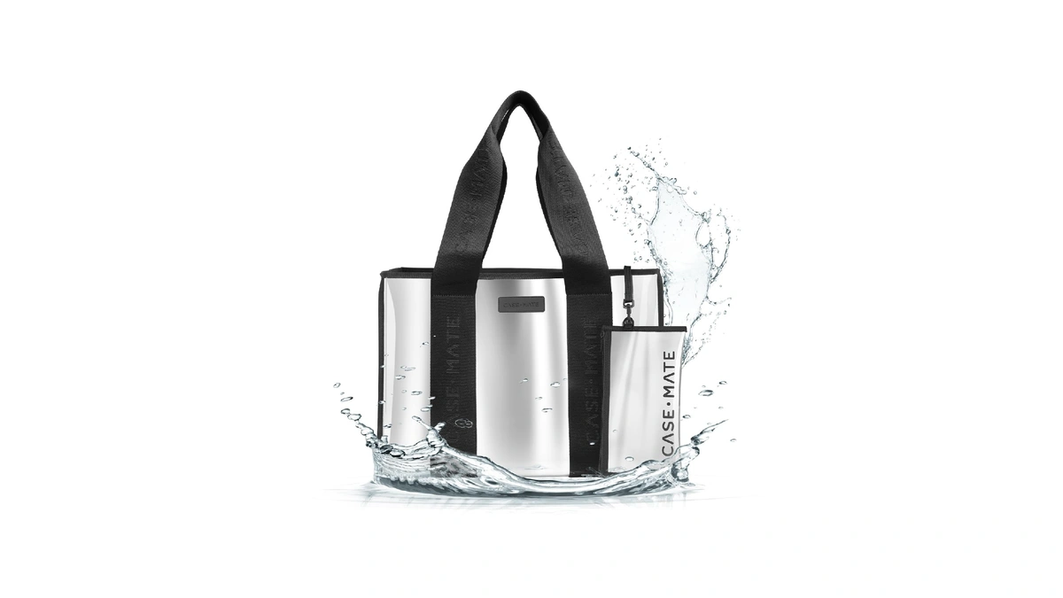 Case-mate Silver Chrome Jelly Tote - Lightweight Tote Bag With
