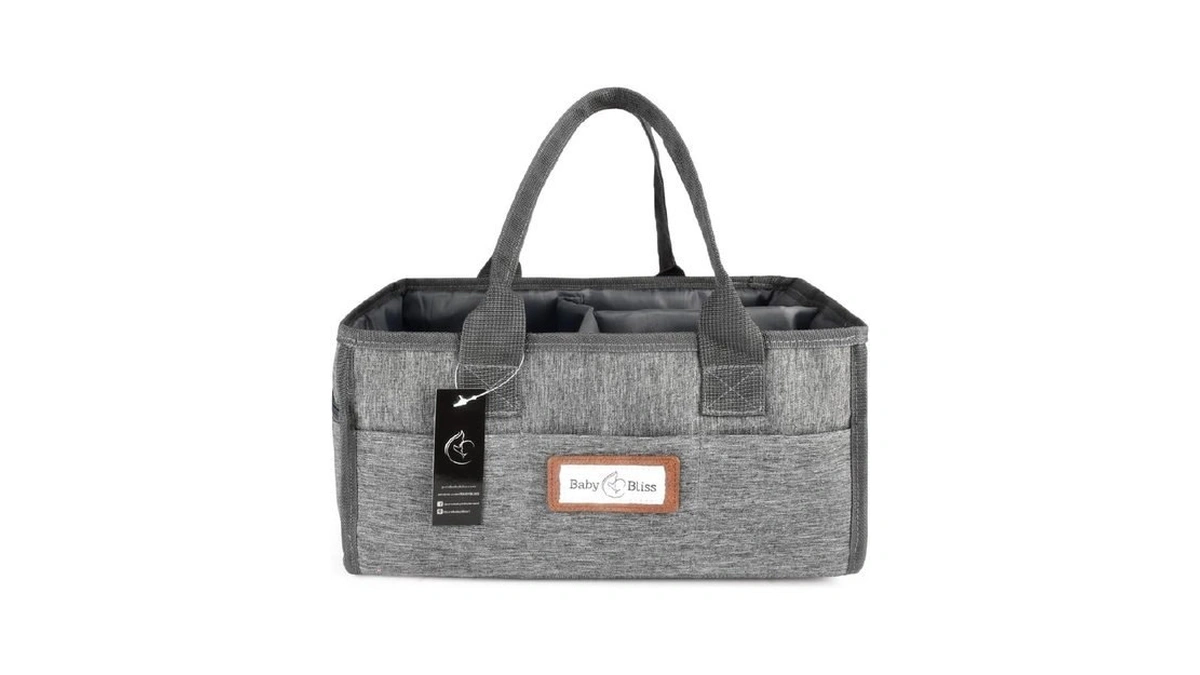 Babybliss Polyester Diaper Caddy Organizer - Portable Wipe-clean Nursery Storage