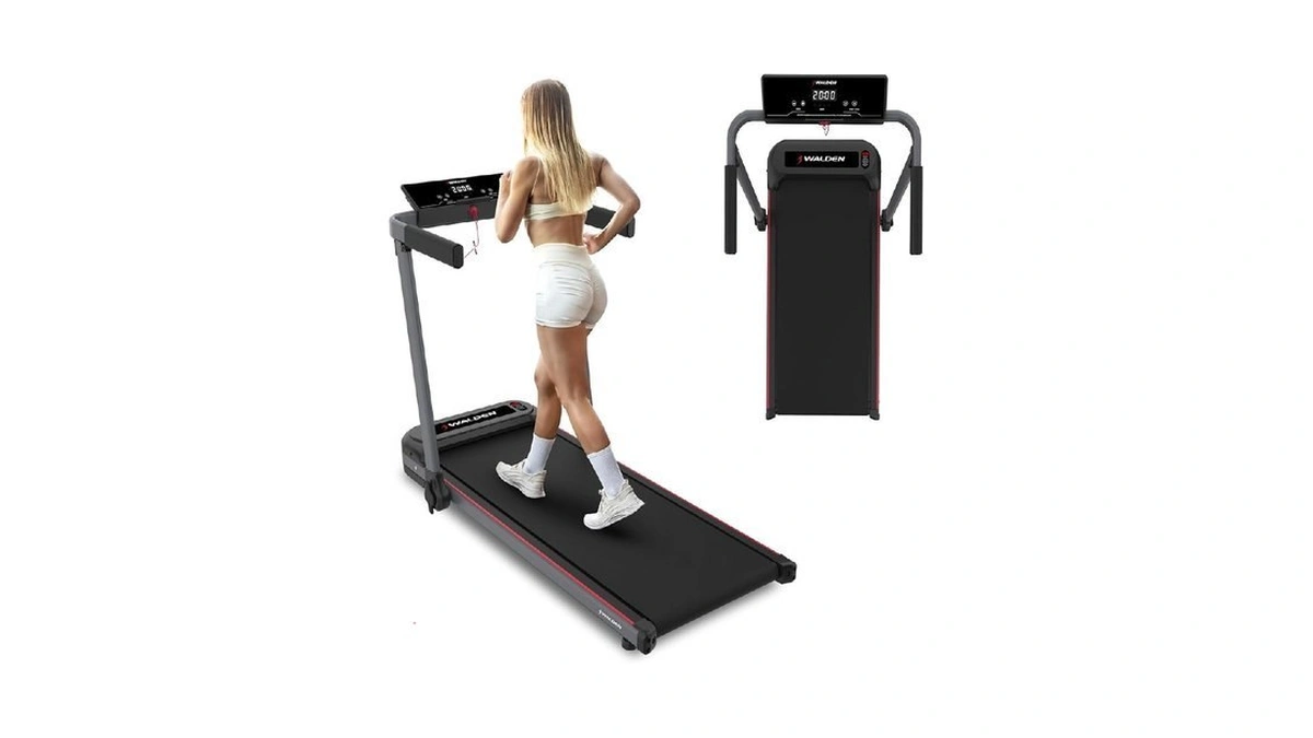 Walden Sports Folding Electric Treadmill With Handle - Portable Running