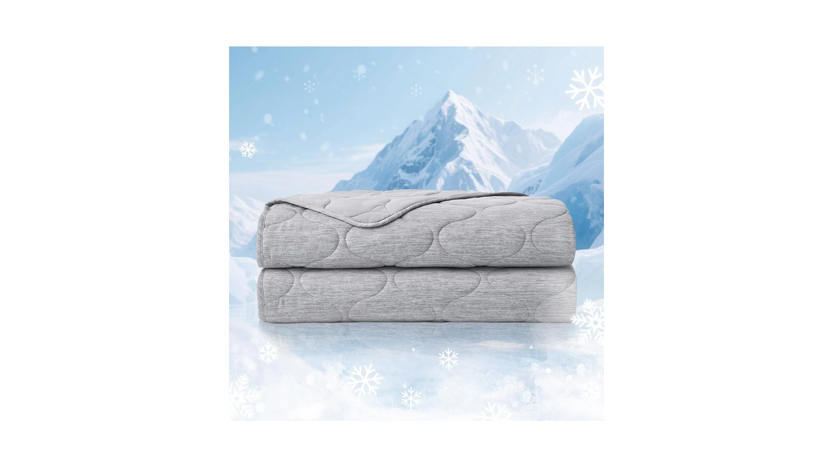 Cozy Bliss Cooling Dual-sided Blanket For Hot Sleepers, Q-max>0.46 Lightweight