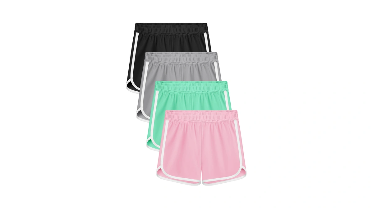 Resinta 4 Packs Girls Soccer Shorts Toddler Girls Athletic Shorts