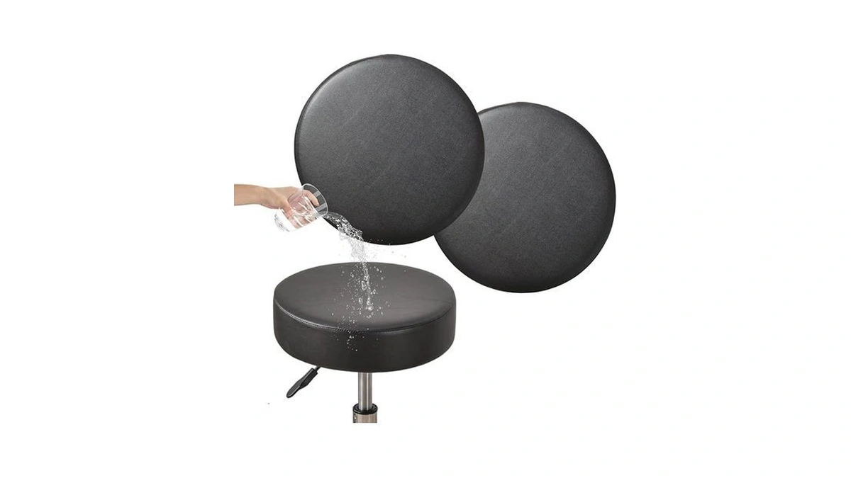 Fuangui Bar Stool Covers Round Set Of 2, Waterproof Pu