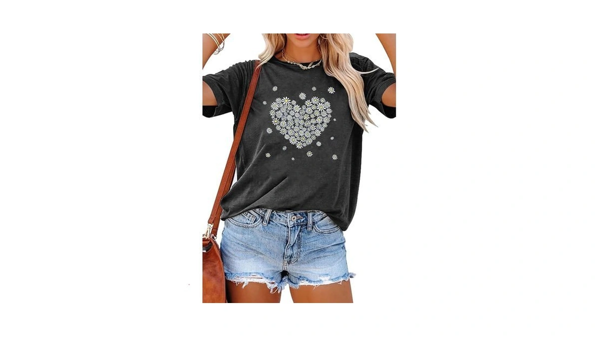 Yexipo Womens Graphic Tees Short Sleeve Summer Tops Funny Letter