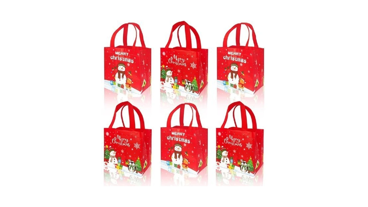 6 Pcs Large Christmas Gift Bags Bulk - Merry Christmas