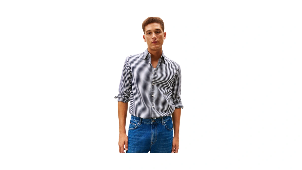 Tommy Hilfiger Mens Long Sleeve Poplin Shirts In Regular Fit,