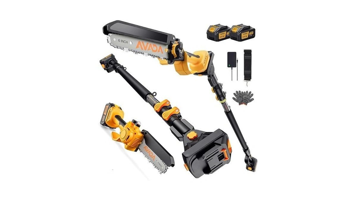 2-in-1 Cordless 6-inch Pole Saw & Chainsaw - 1200w Brushless
