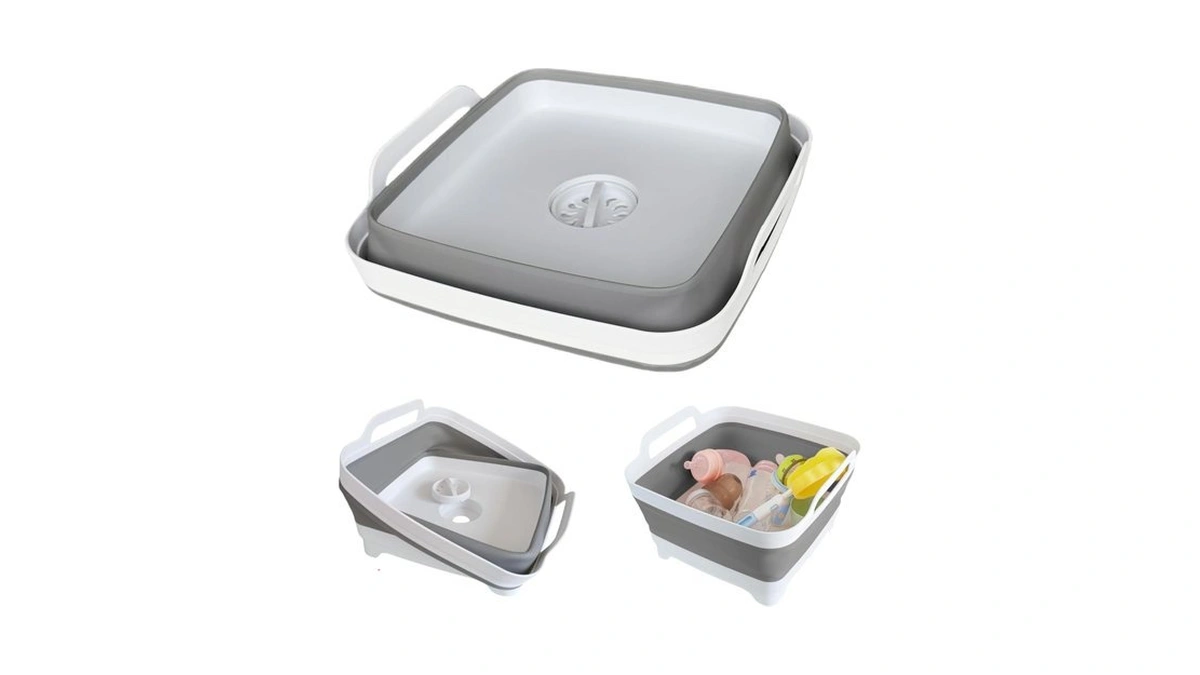 Gimwa Collapsible Wash Basin With Drain Plug - 2.4 Gallon