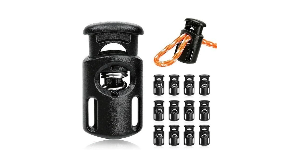 Kwldjzj 12 Pcs Cord Locks For Drawstrings, Plastic Spring Toggle