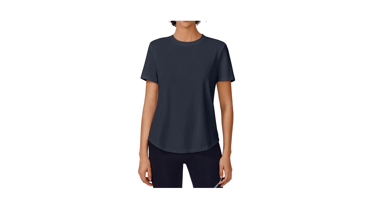 Pinspark Moisture Wicking Workout Tops For Women Short Sleeve Uv