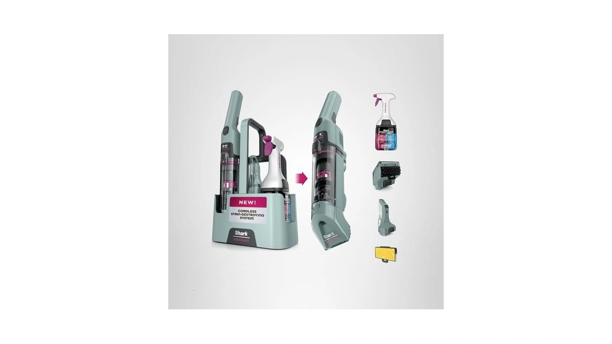 Shark Stainforce Cordless Spot Cleaner, Dual-activated Easy Spray Formula, Oxy-powered