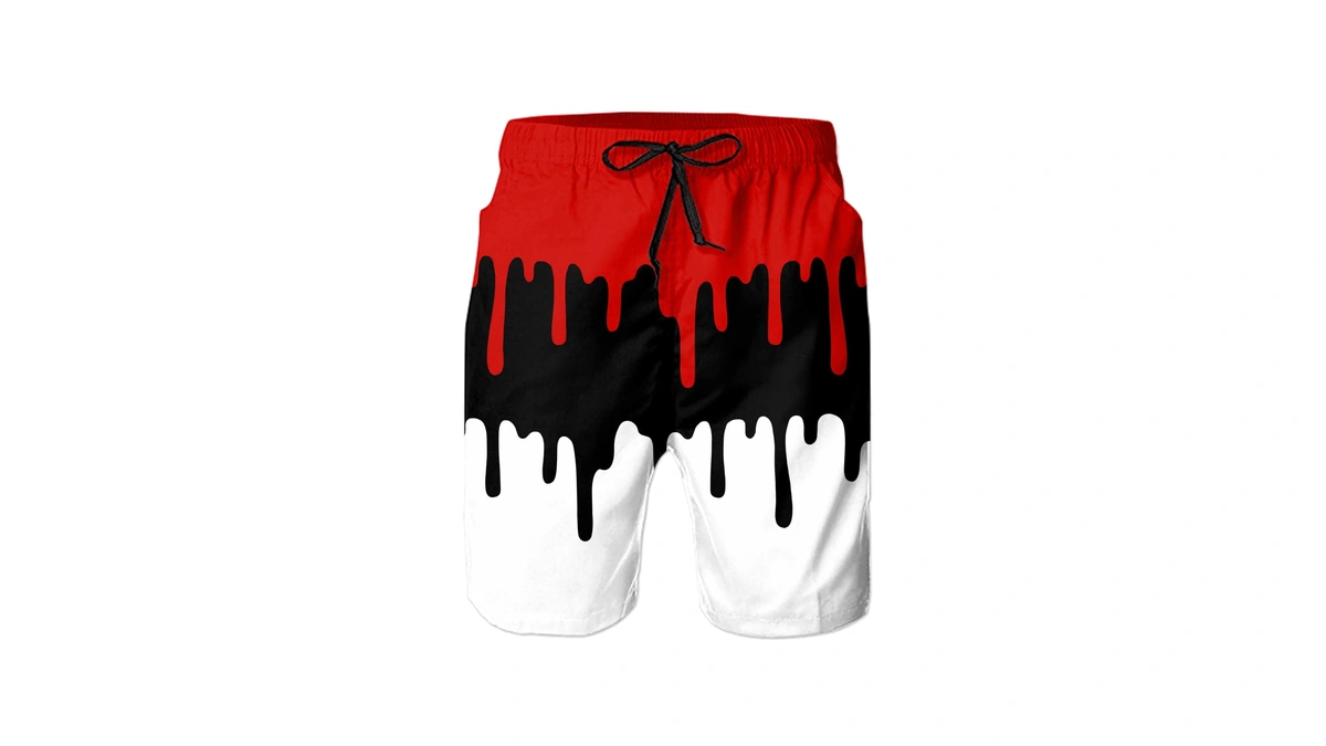 Belovecol Bathing Suit For Men 3d Print Swim Trunks White