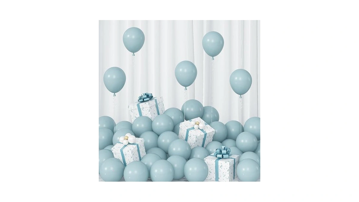 Blue Balloons 5inch Pale Aqua Balloons 60pcs Mini Round Small