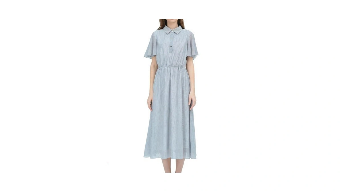 Sixdo Woven Flared Dress For Women, Long Maxi Dress, Womens