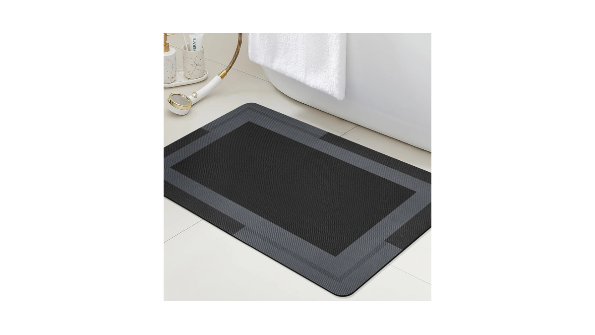 Accumtek Non Slip Bath Mat, Thin Bathroom Rugs Fit Under