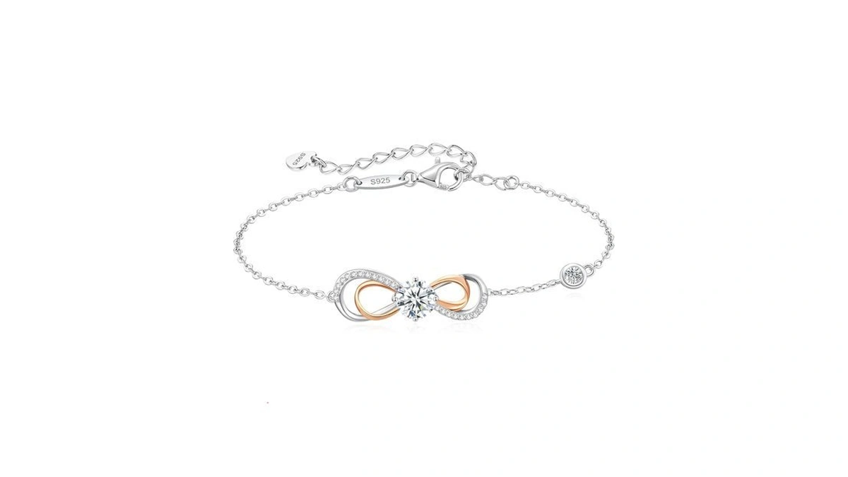 Seelove Valentine's Day Gift Moissanite Infinity Heart Bracelets For Women,