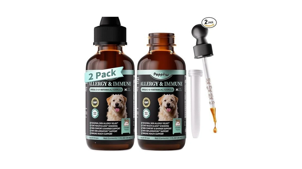 Poppaw Allergy & Immune Supplement For Dogs - Omega 3-6-9