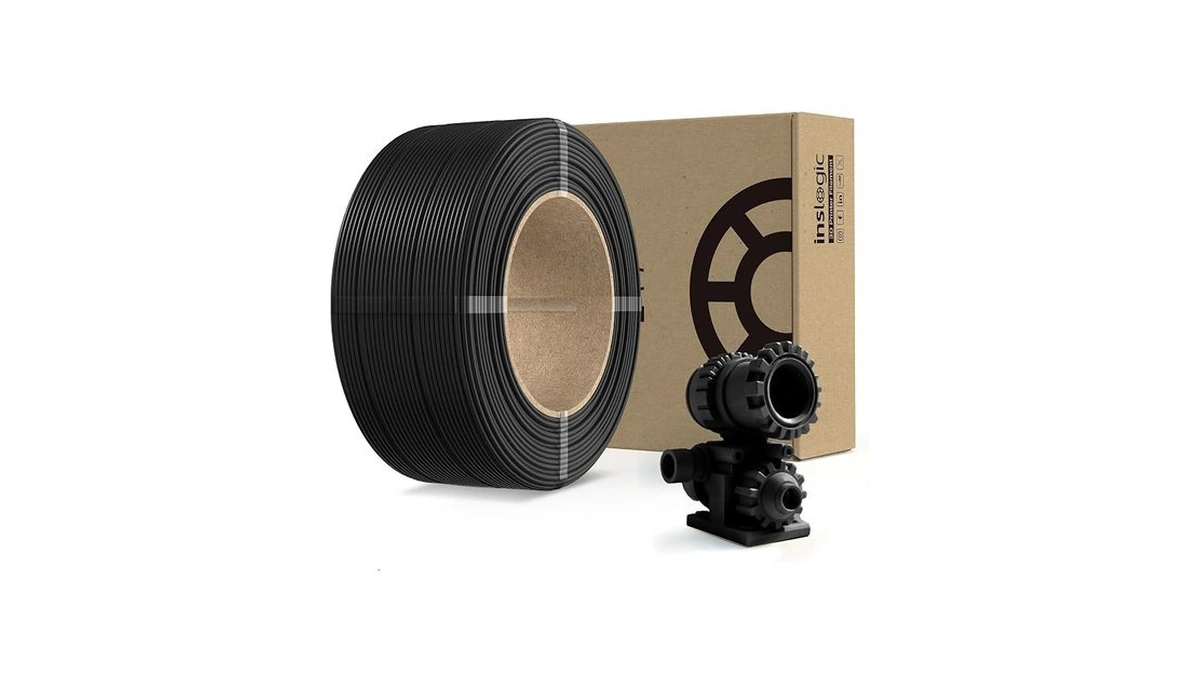Inslogic Pa6-cf Carbon Fiber Nylon Filament 1.75mm Black 0.5kg Refill,