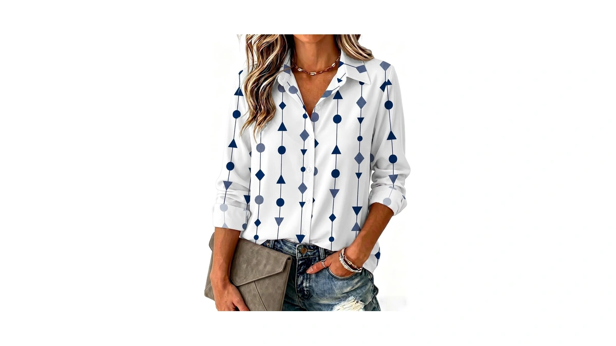 Zeagoo Blouse For Women Dressy Casual Collar Button Down Shirts