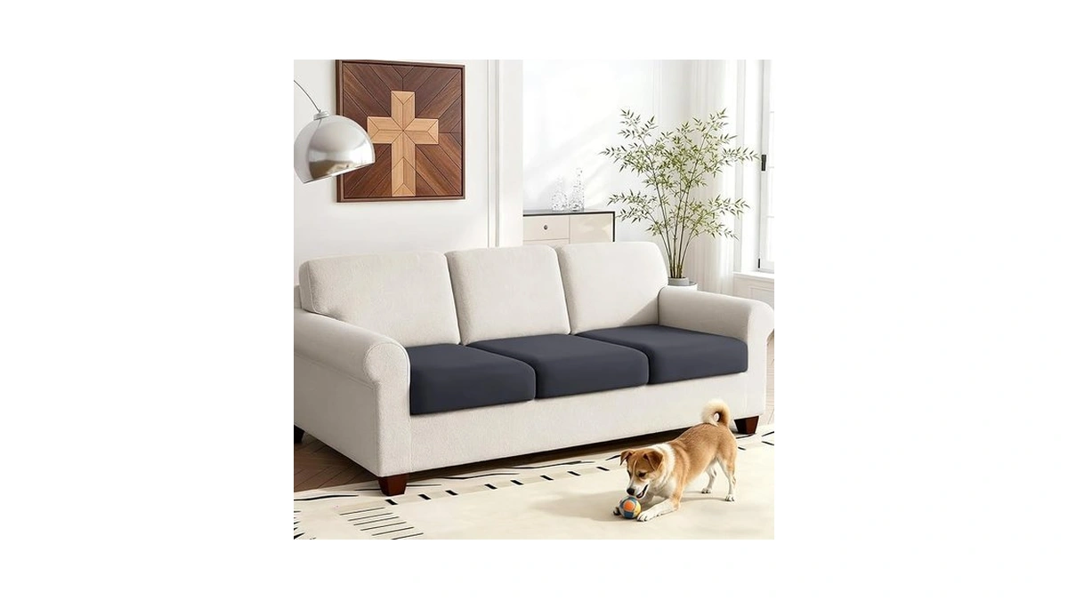 Kincam Couch Cushion Covers, Stretch Sectional Couch Covers Sofa Cushion