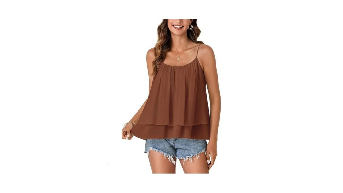 Kifoven Womens Tank Tops Flowy Sleeveless Chiffon Cami Summer 2026