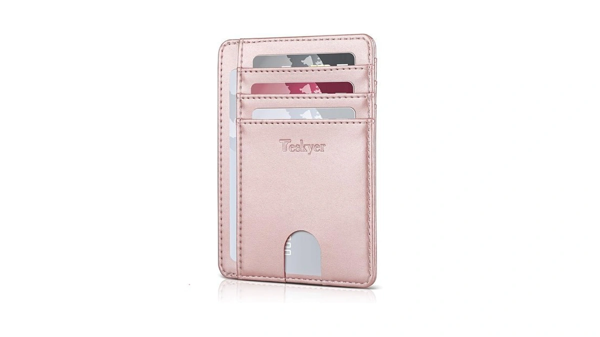 Teskyer Slim Wallet For Men, Minimalist Front Pocket Rfid Blocking