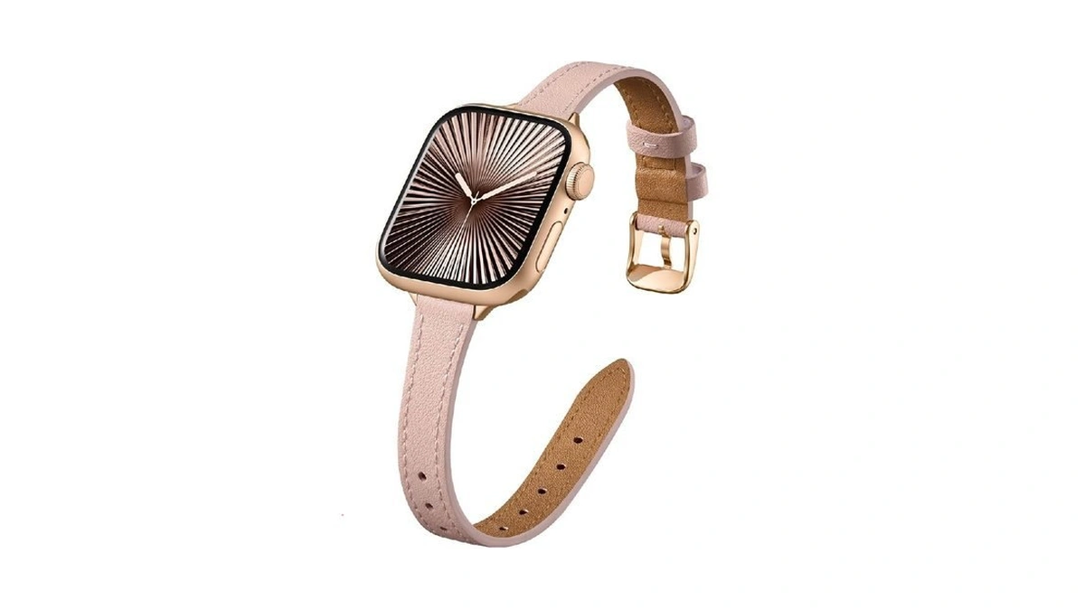 Dgege Slim Leather Band Compatible With Apple Watch Band For